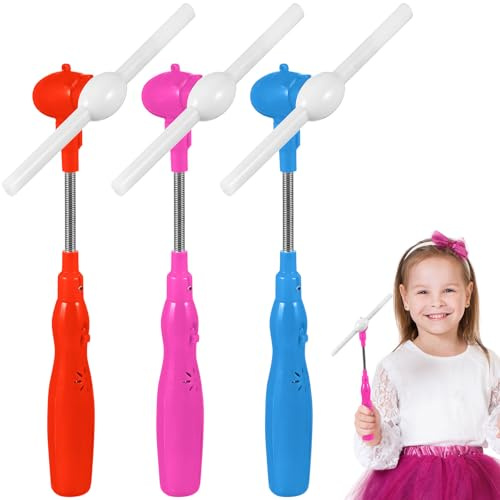 YARNOW 3pièces Moulin à Vent Rotatif pour Garçon Fille Lumineux Jouet Musical LED pour Fêtes Articles De Fête
