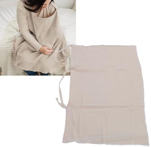YUYTE Amningsskydd i Muslin för Amning, Andningsbart Amningsförkläde med Halsringning, Mjukt Amningsskydd för Mammor, Lätt och Avslappnad Amningshalsduk