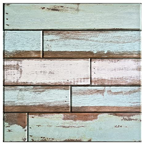 Commomy 3D Wood Wallpaper Self Adhesive Wall Tiles - 10 Pcs 11.8 x 11.8 | Lightweight Thin PVC Faux Wood Look Wall Tiles for Kitchen,Bedroom,Quick DIY Home Wall Decor(9.7 sq.ft)