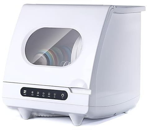 Lavavajillas De Sobremesa Pequeño, Mini Lavavajillas Automático Con Panel Táctil, 5 Programas De Lavado, 1200 W, Lavavajillas Compacto Para Apartamentos, Dormitorios, Oficinas, Camping