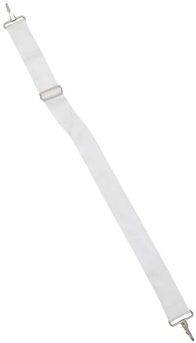 FRCOLOR Weißer Oxford Gewebe Tragegurt für Snare Drum mit Verstellbarer Länge und Komfortablem Sitz für Paraden und Stehendes Spielen