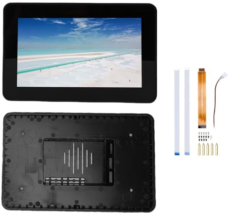BONKZEBU Schermo Touch Capacitivo da 7 Pollici, Monitor Touchscreen con Risoluzione 1280 X 720, Touch a 10 Punti, Pannello IPS in Vetro Temperato, con Interfaccia DSI per 5, 4B, 3
