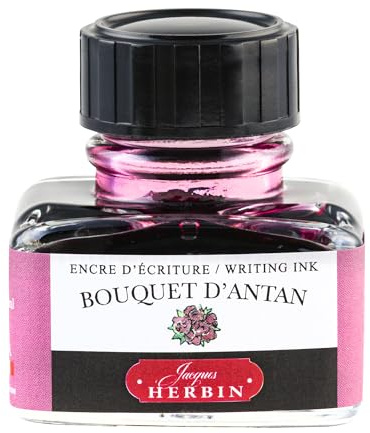 J. Herbin 13064T - Flakon traditionnelle Schreibtinte Kalligraphietinte, La Perle des encres, 30 ml, Bouquet d´antan - Hellviolett, 1 Stück
