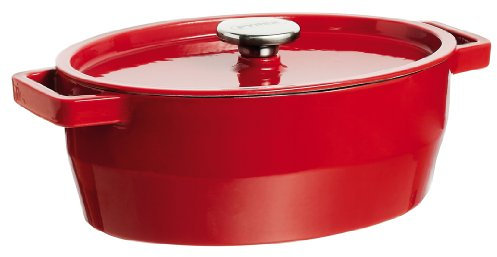 Pyrex 4936879 - Cocotte ovale 3,8 L, cottura lenta, colore: Rosso