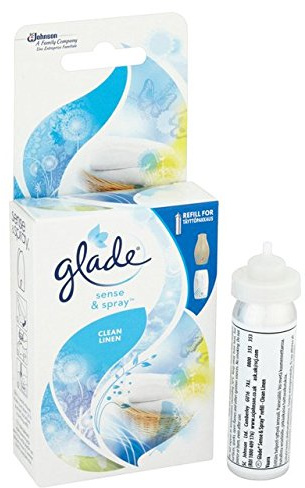 GLADE SENSE & SPRAY REFILL, LÅNG FRÖNST, RENGÖRA Linne 18 ml (paket med 4)