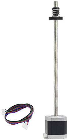 Iverntech NEMA 17 Schrittmotor mit Integrierter 2 mm Steigung 240 mm T8 Leitspindel für UV Harz 3 Drucker Z-Achse oder CNC Maschine