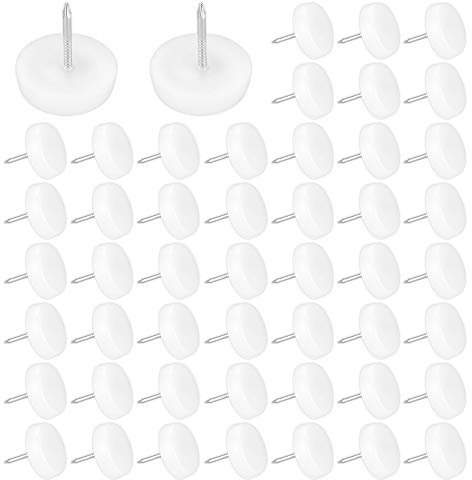 XAVSWRDE 50 almohadillas para muebles de 19 mm de diámetro, protectores de patas de silla, patas de plástico para uso en interiores y exteriores, almohadillas protectoras de suelo de 5 mm de grosor