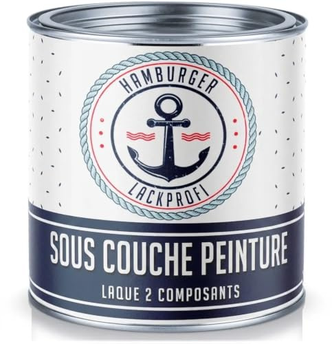 1L - Laque colorée Alkyde 2en1 mat pour extérieur en RAL - Peinture façade et sous couche peinture pour bois & métal (RAL 8014 Brun sépia) Hamburger Lack-Profi