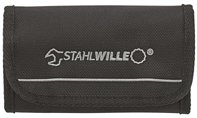 STAHLWILLE Rolltasche leer für Schraubenschlüssel | Werkzeugtasche mit 15 Fächern | Roll-Up Case Textiltasche