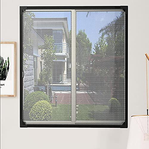 ACUY Spannrahmen 60x100cm, inkl Klebestreifen Insektenschutz ​Fliegengitter Fenster nach Maß für Fenster