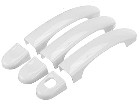 CMQA Auto Türgriff Schale Weiß Für VW Für Transporter T5 T6 Für Caddy Autozubehör Auto 6 7 8 Teile/Satz Auto 4 Türgriffabdeckungen Trim Türgriff Aufkleber (Color : 6PCS)