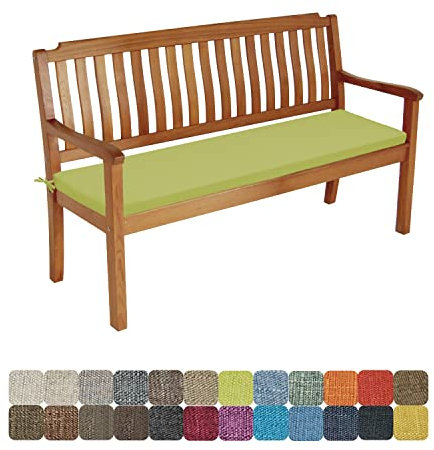 WTHYGB Bankauflage Sitzkissen Bankkissen 110 X 45 X 8CM Waschbar Abnehmbarem Stuhlkissen rutschfeste Gartenbankauflage Auflage für Gartenbank Terrasse Schaukel Gartenmöbel -Hellgrün