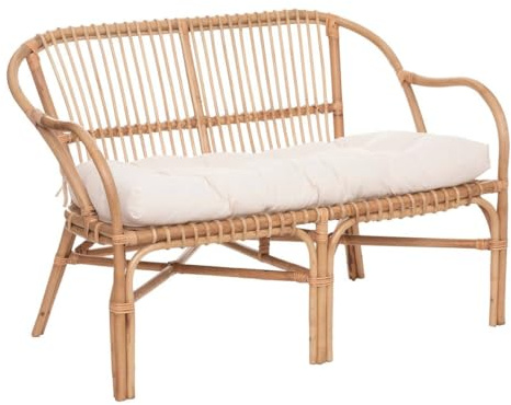 ATMOSPHERA CREATEUR D'INTERIEUR 2-Sitzer Bank Neta aus Rattan, Weiß