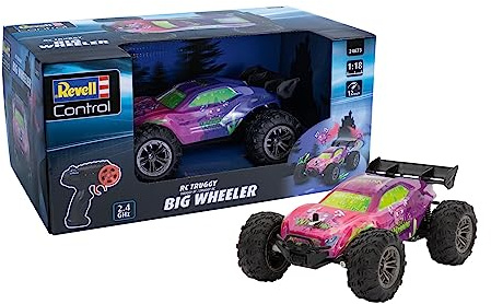 Revell RC Car Big Wheeler - Off-Road-Performance mit Einzelradaufhängung und Stoßdämpfern - Kraftvoller Elektromotor für beeindruckende Geschwindigkeit - Spektakuläre Unterbodenbeleuchtung