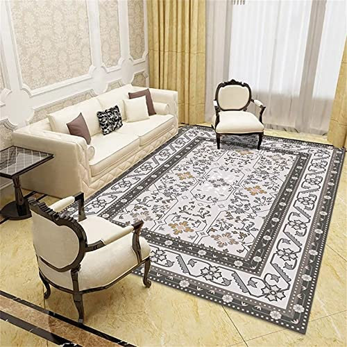 RUGMRZ Dekoration Schlafzimmer Teppich Chinesischer Stil modern Outdoor- grau couchtisch deko Teppich abwaschbare Teppich Dekoration Schlafzimmer Teppich Teppich Flur läufer200x274CM
