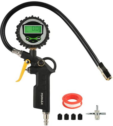 FORNAX Digital Tire Inflator with 200 PSI Pressure Gauge for Testing Tire Pressure