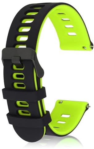 Amaxiu Silikon-Uhrenarmbänder, Schnellverschluss, Sport-Uhrenarmbänder, universal, Ersatz-Uhrenarmbänder für Männer und Frauen, schwarze Schnalle