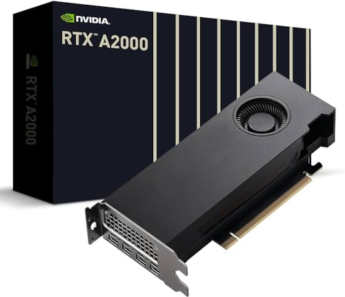 PNY RTX A2000 Carte graphique professionnelle PCIe Express 12 Go GDDR6 4 x Mini DisplayPort Low & High Profile, avec câble Mini DP vers DP