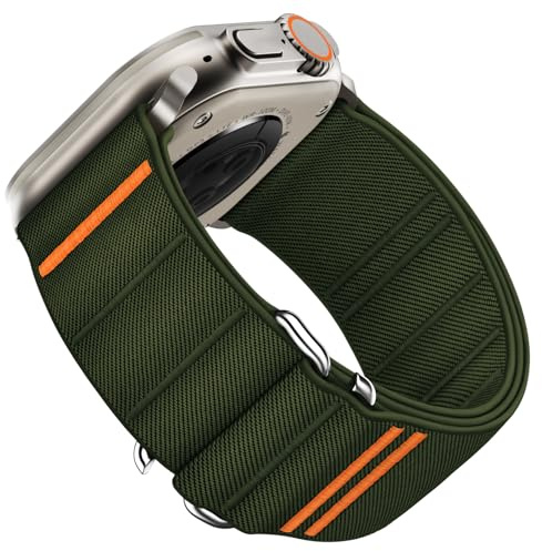 Suitisbest Armband Kompatibel mit Apple Watch Ultra 2 Armband 49mm 46mm 45mm 44mm 42mm, Nylon Sport Band mit S-Haken für Apple Watch Ultra 3 Ultra 2 Ultra SE 3 SE 2 SE Serie 11 10 9 8 7 6 5 4 3 2 1