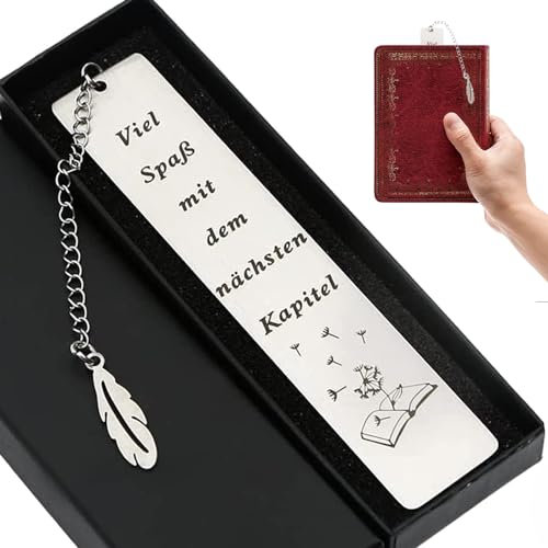 Lesezeichen Metall, Personalisierte Lesezeichen mit Geschenkbox, Lesen Zubehör Geschenke für Lehrer, Freunde, Studenten und Kollegen