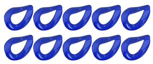 METALLIXITY 100 Stück Acryl Verbindungsringe (23 x 17mm), Acryl-Kettenglieder, Acryl Kunststoff Oval Verbindungsringe, Schnellverbindungen für Geldbörse, Brillen, Taschenketten, Saphirblau