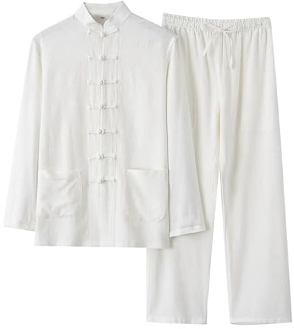 Ensemble 2 Pieces en Lin Homme Chemise et Courte Survêtement Homme Ensemble Été Chemise et Pantalons Longue pour Sports Jogging Décontractée Tenue Pas Cher Grande Taille Confort S-XXL