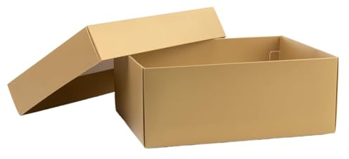 20x Geschenkbox Matt Gold 200x150x80mm