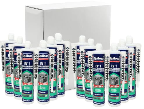 Caja 12 Uds. Anclaje Taco Químico Poliéster Ev1 Quilosa 300 Ml