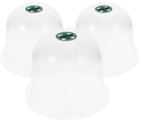 Hemobllo Cloche à Plantes Transparente en Pet 3 Pièces, Couverture de Dôme pour Semis, Outil Multifonctionnel de Jardin Longue Durée, Propagation en Extérieur