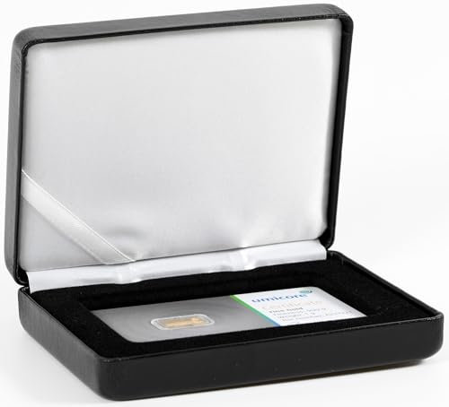 Etui für Goldbarren in Blisterverpackung (86 x 54 mm) – Schwarze Aufbewahrungsbox mit formfester Einlage, Elegante Geschenkverpackung für Sammler und Edelmetall-Investoren