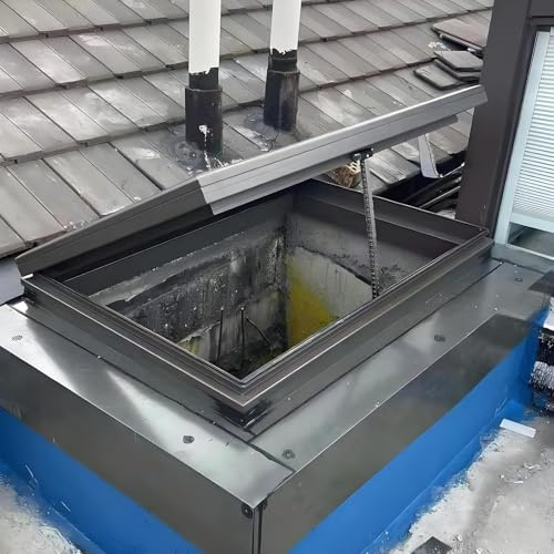 Fenêtre de toit en verre trempé double couche, ventilation améliorée, protection UV et isolation acoustique pour grenier, sous-sol et abri de jardin
