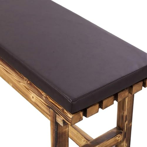 Cojín de Banco Impermeable para Interior y Exterior con Cremallera de Piel sintética Patio Columpio de Porche cojín de Asiento 60/48/40/50 x 12/14/16/18 Pulgadas (Color: 370 x 40 cm/28 x 16