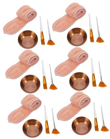 PACKOVE Estetikerans Ansiktsvårdset Roséguld Blandskål Ansiktsmaskborste Bekväm Hårband för Spa och Hem Lätt Att och Mångsidig för Professionell Hudvård