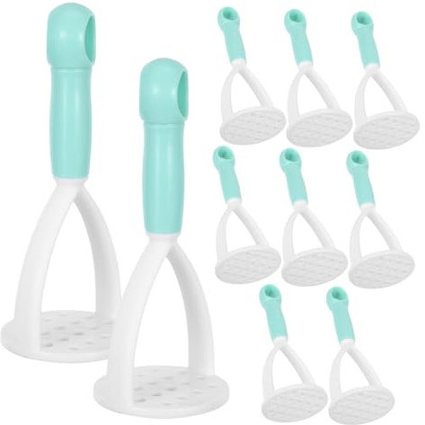 FUNNETOYU 10 Pezzi Schiacciapatate Manuali Compatti e Leggeri Pressa Ergonomica per Purè Liscio Utensile da Cucina Robusto e Adatto Cucine Piccole e Uso