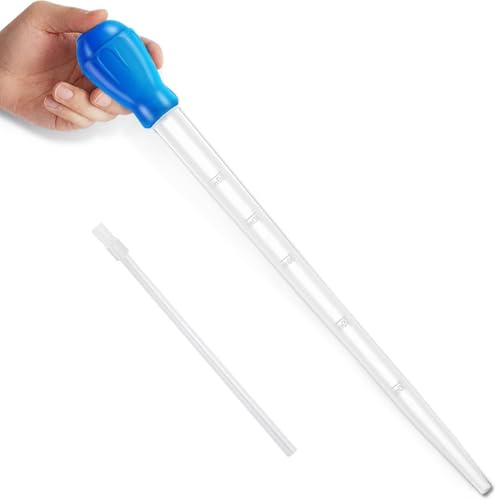 27.7IN Extra Long Pipette for Fish Tank, 50ml Aquarium Water Changer Siphon for Fish Tank Cleaning