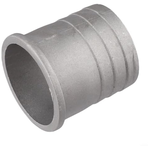 Connettore per tubo dell'acqua in alluminio con guarnizione in gomma per raccordi dritti da 5,1 cm e 2,5 cm a 3,8 cm, argento (5,1 cm)