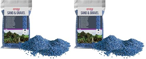 Amtra Wave Gravier Quartz Ceramisé pour Aquariophilie, Bleu, 5 kg (Lot de 2)