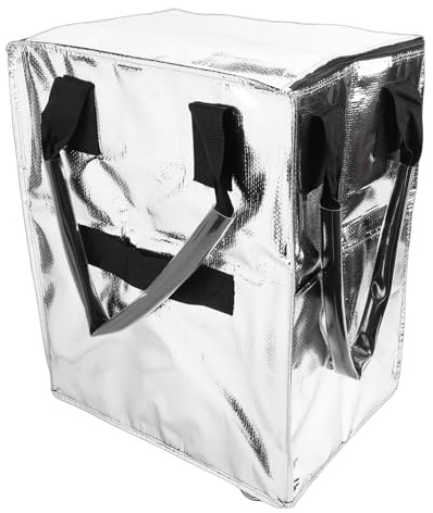 PUSOKEI Hopfällbar Rullande Shoppingväska Stark och Hållbar Hopfällbar Väska med Handtag för Shopping Tvätt Camping PP Bas Bekväm Design Lätt Material 15,75x11,81x19,69in (Silver)