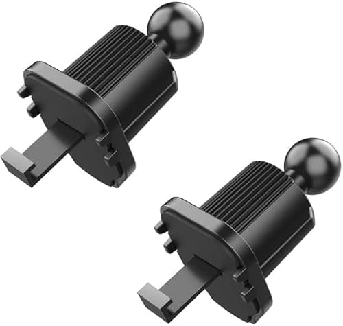 DreamyRetreat 2Pcs Black Universal Air Vent Clip for Car Phone Mount Cellphone Holder Vent Grip W Joint Ball Dia- for Most Car Bracket Universal Air Vent Clip for Phone Cellphone Holder Grip (17mm)
