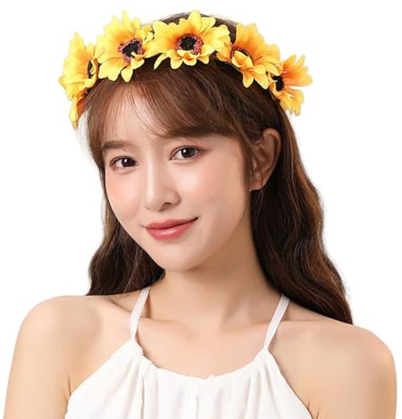 Diadema de flores LED con corona de flores iluminada, tocado floral para bodas, fiestas y ocasiones festivas, accesorios LED para festivales