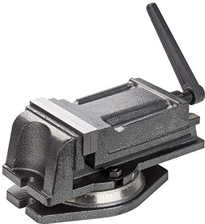 DEMA Präzisions-Schraubstock 125 mm - Werkstattschraubstock, Spanner, Klemmstock - Robust, Präzise, Langlebig für Fräsen, Bohren, Metallbearbeitung