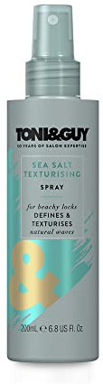 Toni & Guy Sea Salt Texture Spray, Hair Spray that Defines and Texturises Natural Waves, Perfect Sea Salt Spray for an Effortless, Beachy Look, Unisex, 200 ml