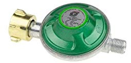 Cavagna Gas-Druckminderer 50 mbar, 1/4 Zoll Standard, für Butan- oder Propanflaschen, Messing, NUTS, Klasse 2B