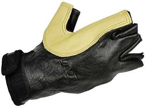 elToro Bogenhandschuh Tiger, Bogenschießhandschuh für die rechte Hand | aus robustem Rindsleder, optimaler Schutz beim Schießen über den Handrücken, für Linkshandschützen