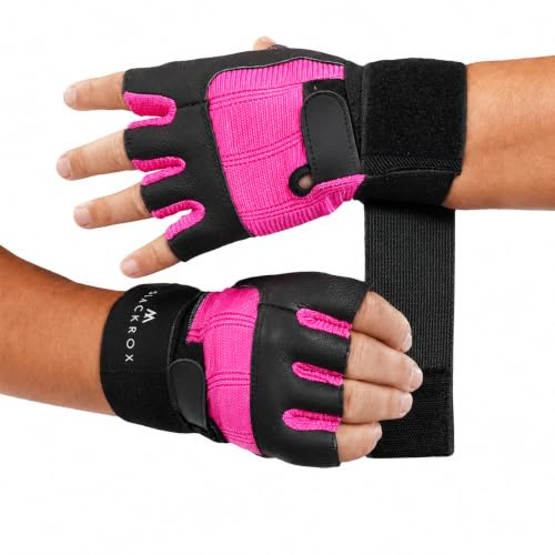 BLACKROX Fitnesshandschuhe echtes Leder Herren & Damen V3 Boston Kraftsport Handgelenkschutz Trainingshandschuhe Gym Handschuhe Bodybuilding Gym Gloves Kraftsport