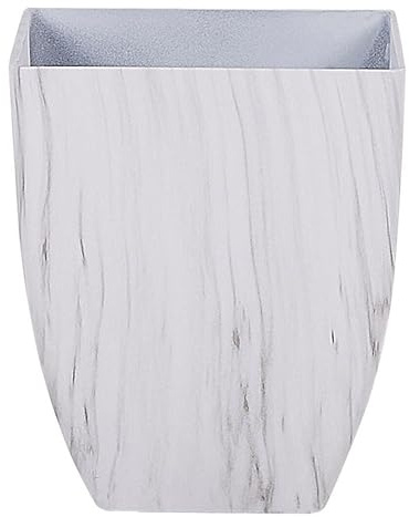 Beliani Pot de Fleurs Blanc en Pierres et Fibres de Verre et Résine 28 x 28 x 34 cm Miro