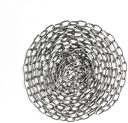4 Meter lange 2 mm dicke Edelstahlkette Schwingkette Wäscheleine Kette Hängekorb Kette Zaunkette Indoor Outdoor Hardware Zubehör maximale Arbeitslast 35 kg (2 mm-4 Meter)