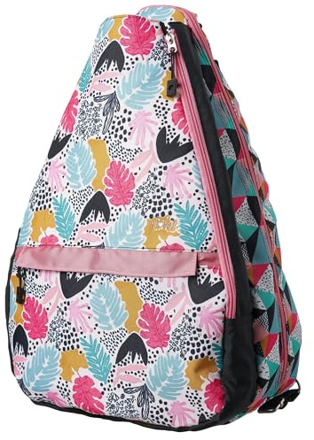 GloveIt Tennisrucksack für Damen, leichte Tennistasche für Damen und Rucksack für 2 Schläger, Bälle, Wasserflasche