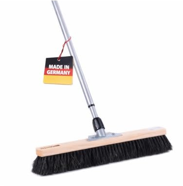Weicher Rosshaar Saalbesen 40cm Breit mit Teleskopstiel Stiel Besen
