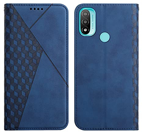 KOUYI Funda para Motorola Moto E20 / E30 / E40, PU Cuero Flip Folio Carcasa [Magnético][Soporte Plegable][Ranuras para Tarjetas],Capa Tipo Libro Flip Case Wallet,Antigolpes Cover (Azul)